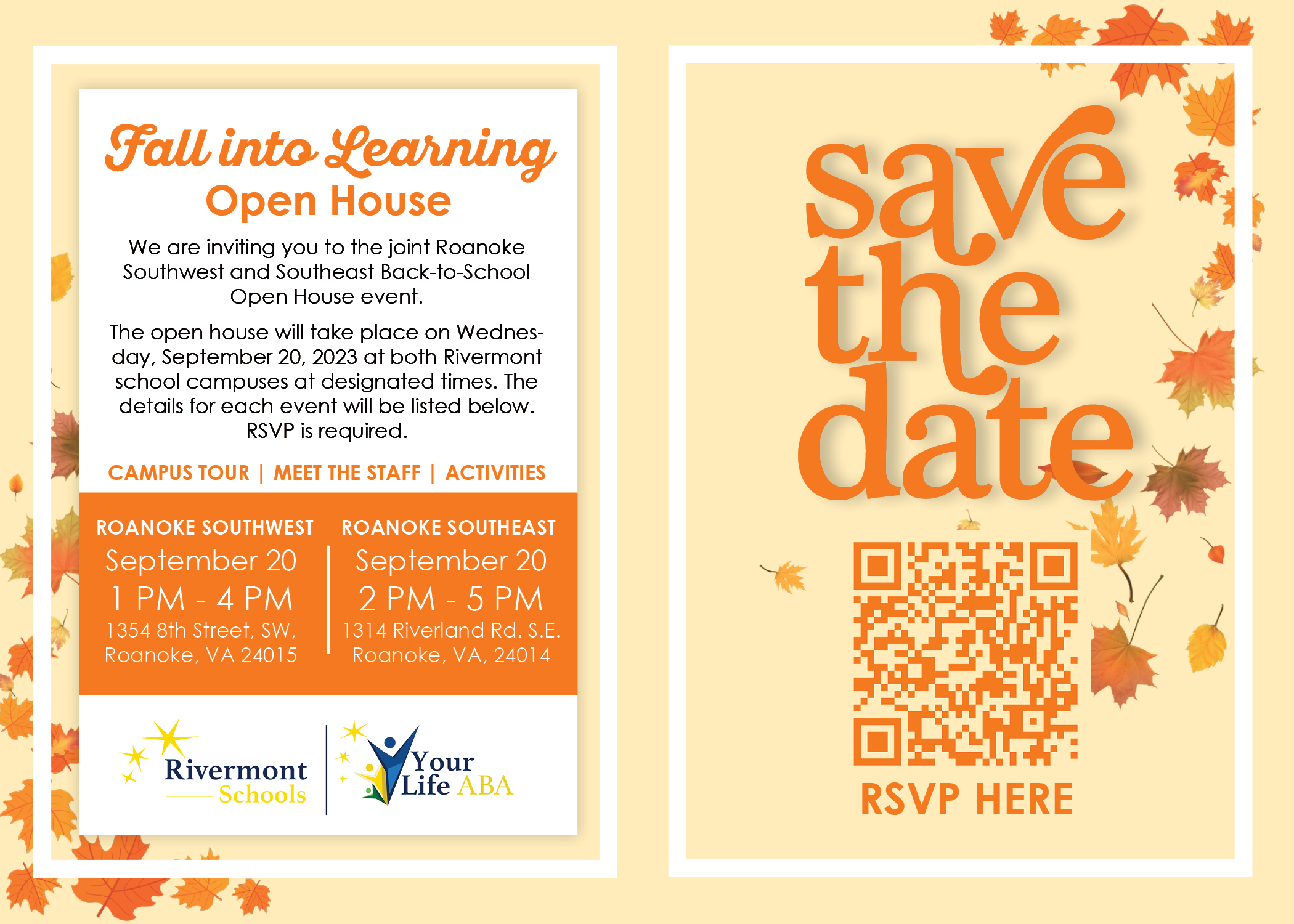 Save The Date Poster for Fall Into Learning